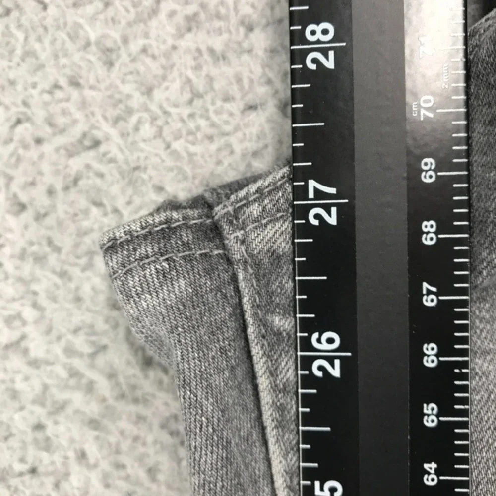 AG Jeans‎ Size 29 The Isabelle Button Up Hi-Rise Straight Crop Gray Denim - Picture 12 of 14